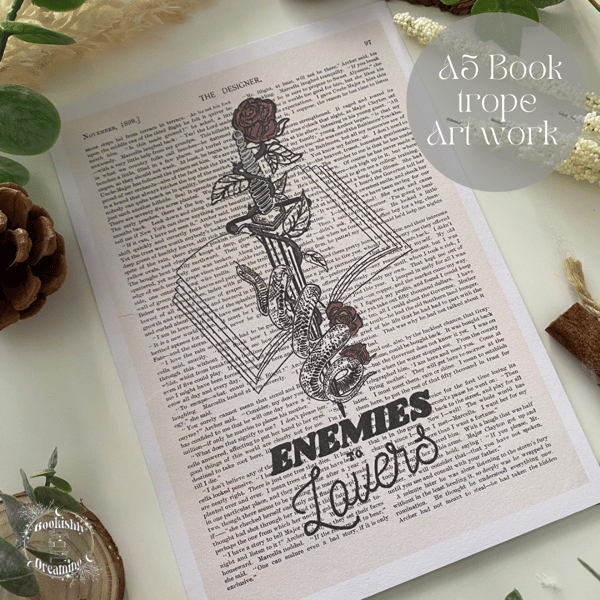 Enemies to lovers book page art