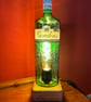 Bar Themed Table Lamp, Upcycled Gin Bottle