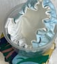 Extra small bowl covers for dips. Set of two in blues - Image 2