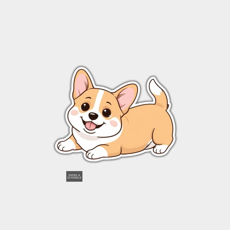 Funny Vinyl Sticker For Adults - Cute Dog
