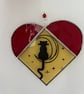 Stained Glass Cat Heart Suncatcher Decoration  - Image 2