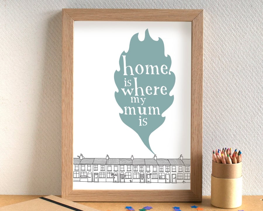 Home Is Where My Mum Is Print
