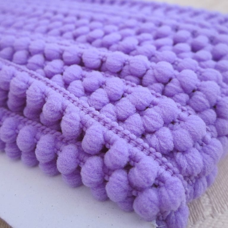 Orchid Purple Mini Pompom Trim