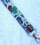 Liberty print lanyard, pansy design - Image 2
