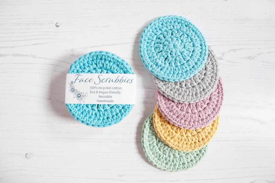 Reusable Face Scrubbies, Eco Friendly cleansing pads - Zero Waste - SORBET