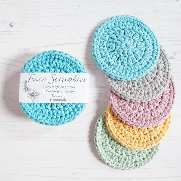 Reusable Face Scrubbies, Eco Friendly cleansing pads - Zero Waste - SORBET