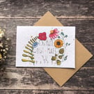 Plantable Seed Paper Birthday Card, Blank Inside, Inspirational greeting card