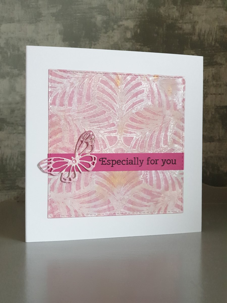 Pink Leaf Card- Especially for You