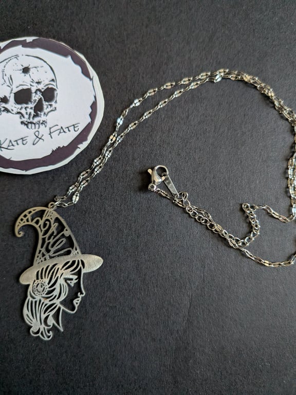 Witch pendant necklace 