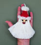 Macrame Santa Christmas tree decoration, Jolly Santa head, Boho Santa,  - Image 2