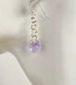 Purple Crystals Heart Sterling Silver Earrings - Image 5