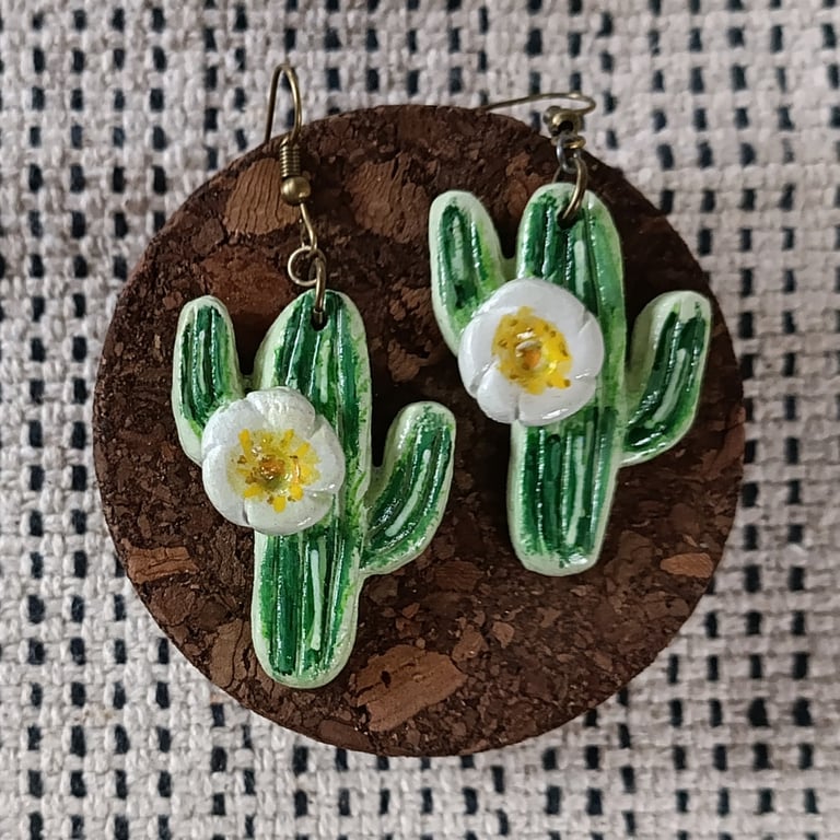Desert cactus earrings 