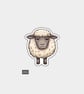 Funny Vinyl Sticker For Adults - Cute Grumpy Sheep