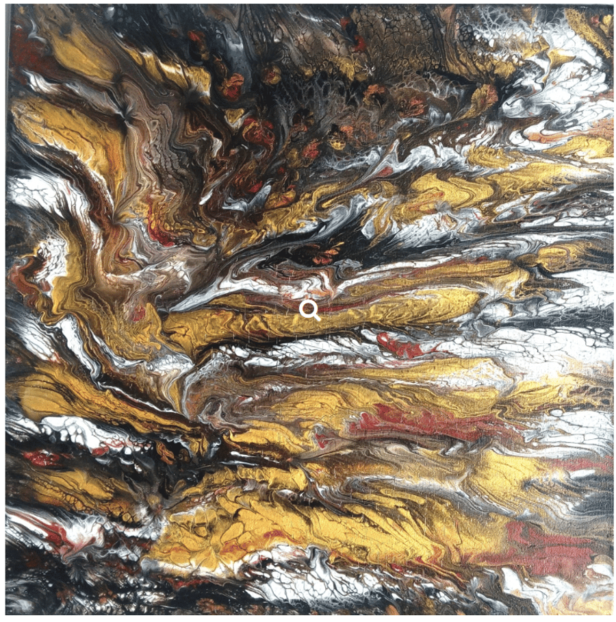 "Ancient Dreamscape" Original Handmade Acrylic Canvas Painting Abstract Wall Art