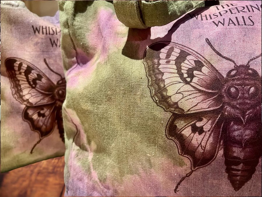 Moth Tie dye large tote 