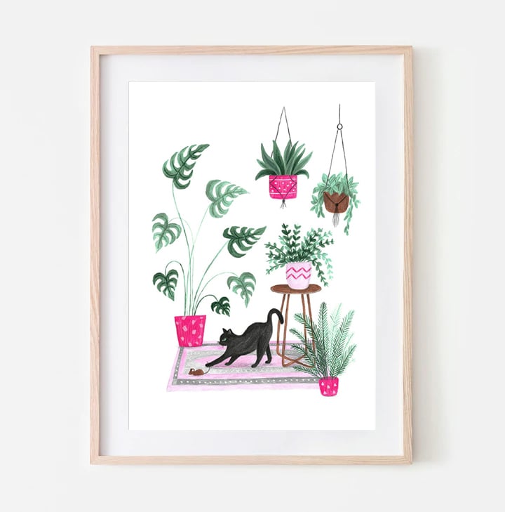 Black Cat - Cat illustration - Cat Lover Gift - Art art print