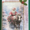 Father Christmas & Horse Xmas Card