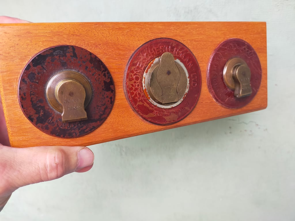 Vintage Tape Measure Key and Letter Rack 12