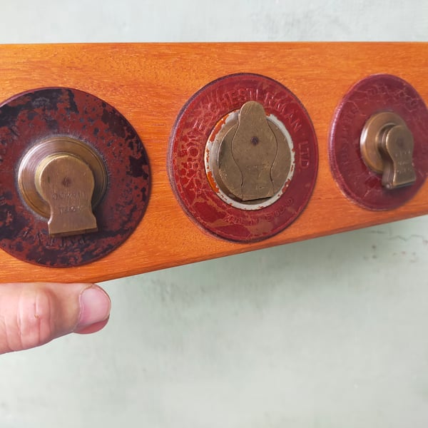 Vintage Tape Measure Key and Letter Rack 12