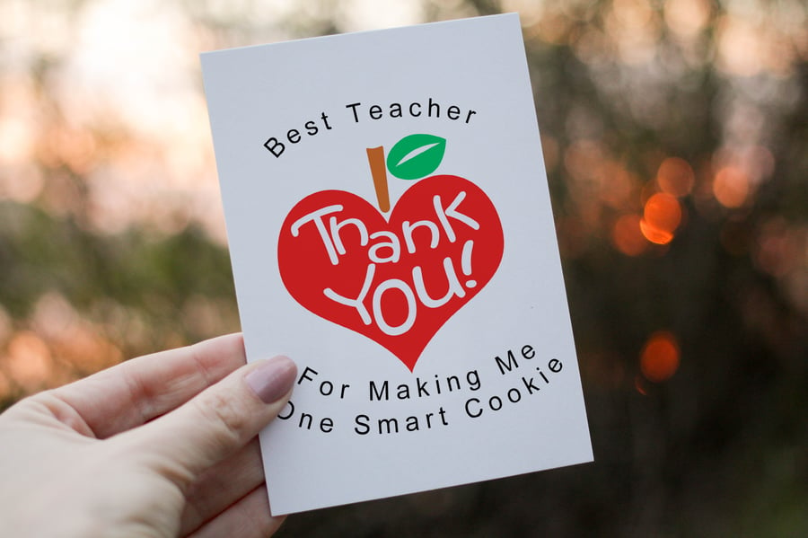 Smart Cookie Teacher Card, Thank You Teacher, Best Teacher Card