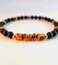 Tigers Eye & Black Onyx Bracelet - Larger Size - Father's Day, Gifts For Men - Image 1