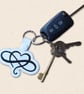 Infinity Heart Keyring - Embroidered Love Bag Charm - Image 2