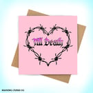 Till death alternative valentines card anniversary for alt couples 