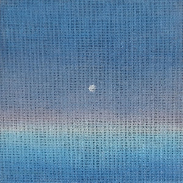 Moonrise over the sea miniature original painting coastal art small picture