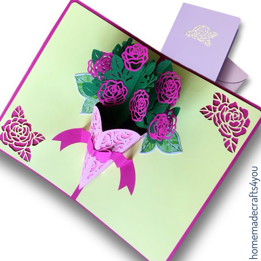 Pop up Flower Bouquet Card