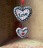Summer seconds Ceramic illustrated love hearts - Image 5