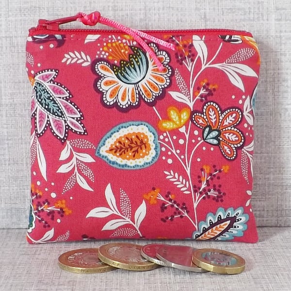 Coin purse, small purse, floral