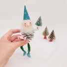 Vintage Style Spun Cotton Pine Cone Gnome