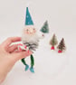 Vintage Style Spun Cotton Pine Cone Gnome