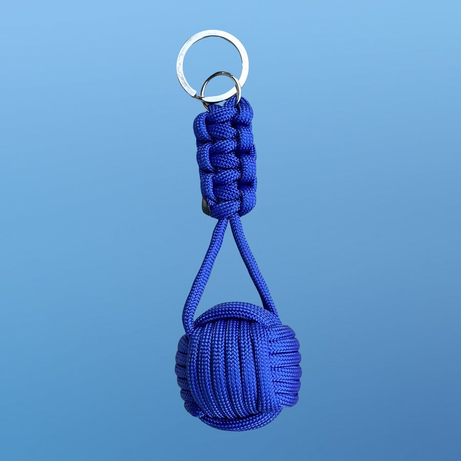 Tough Monkey Fist Keyring - Handmade Paracord Keychain - Primary Collection