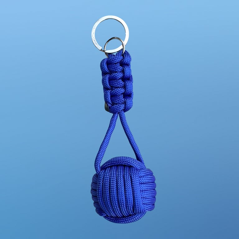 Tough Monkey Fist Keyring - Handmade Paracord Keychain - Primary Collection