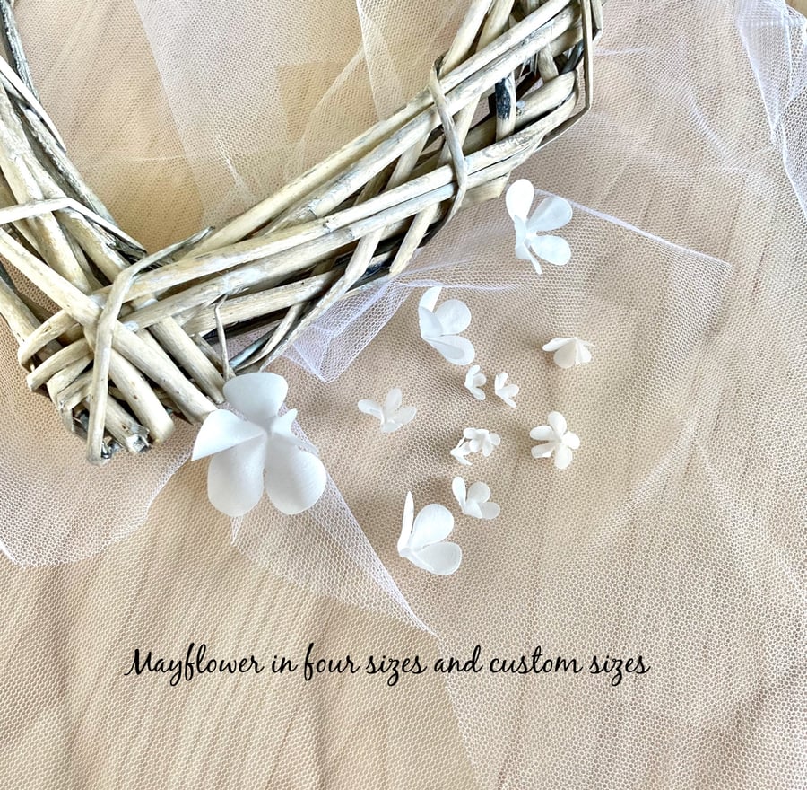 Hand Crafted Silk Satin Mayflowers