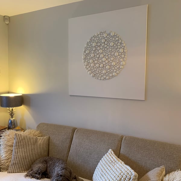 3D White Contemporary Wall Art