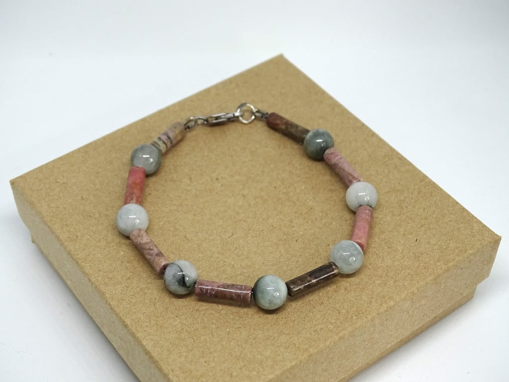 Eagle Eye & Rhodenite Bracelete
