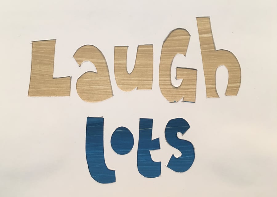 (TXT15) Handcut artwork: Laugh Lots