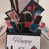 Makeup Birthday Box Card - can be personalised