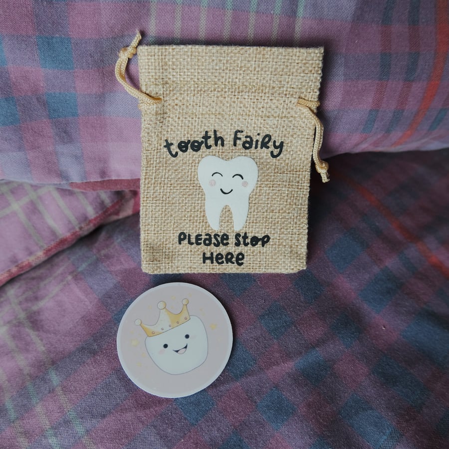 Tooth Fairy Drawstring Bag