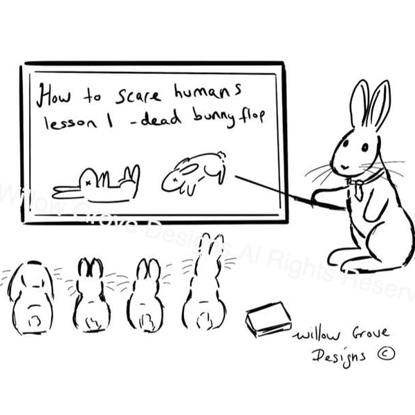 Professor Bunny "Flop" - Art Print