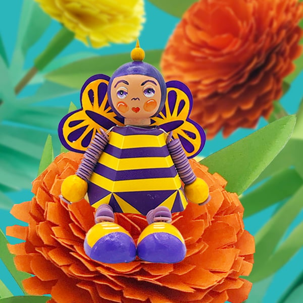 Flonibee Handmade Decorative Wooden Doll