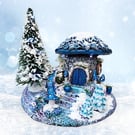 Christmas Cottage Fairy House With Lights