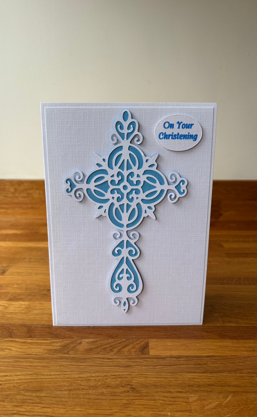 Christening Card Personalised Boy.