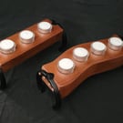 Stunning dark wood opulent candle holders