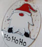 Christmas decoration Cheeky Santa gnome sun catcher. Hand painted. - Image 4