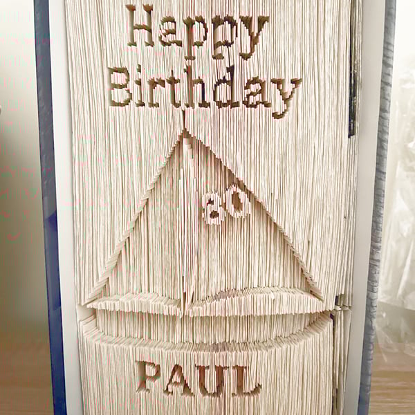 Yacht CUSTOM 180 CUT & FOLD Book Folding Pattern - EMAILED PDF PATTERN