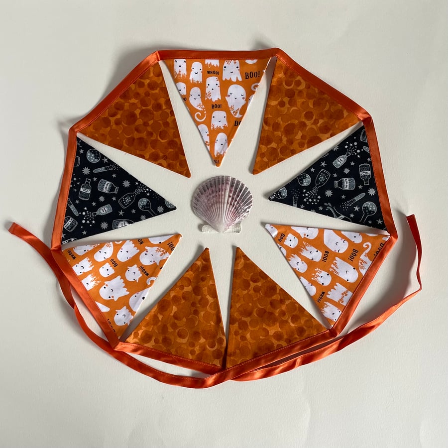 Ghosts & Potions Halloween Bunting - small, reversible 