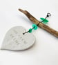 Driftwood Love heart hanger, pottery, gift idea, birthday, unique pottery  - Image 1